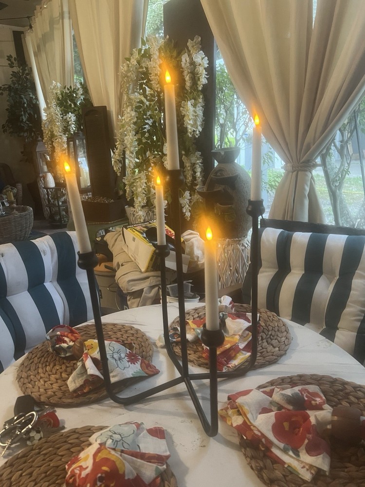 Five Arm Table Candle Sconce Candle Holder