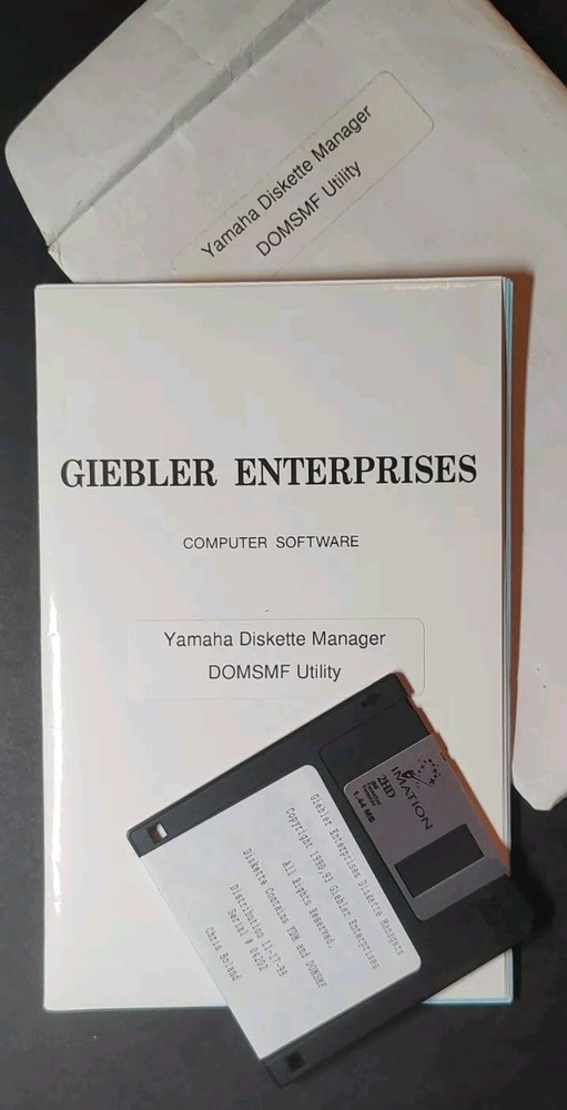 Yamaha User Guide Diskette Manager DOMSMF Utility Vintage sequencer Converter