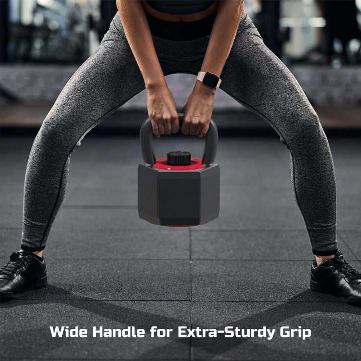Adjustable SmartStack Kettlebell 25–40 lb – Wide Handle, Quick-Select Home Gym