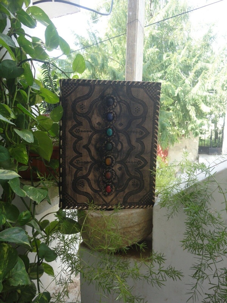 Handmade Journal Notebook Diary Extra Large Seven Stone Embossed