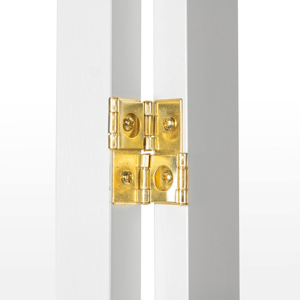 6 ft. Tall Clear Plastic Partition White 6 Panel