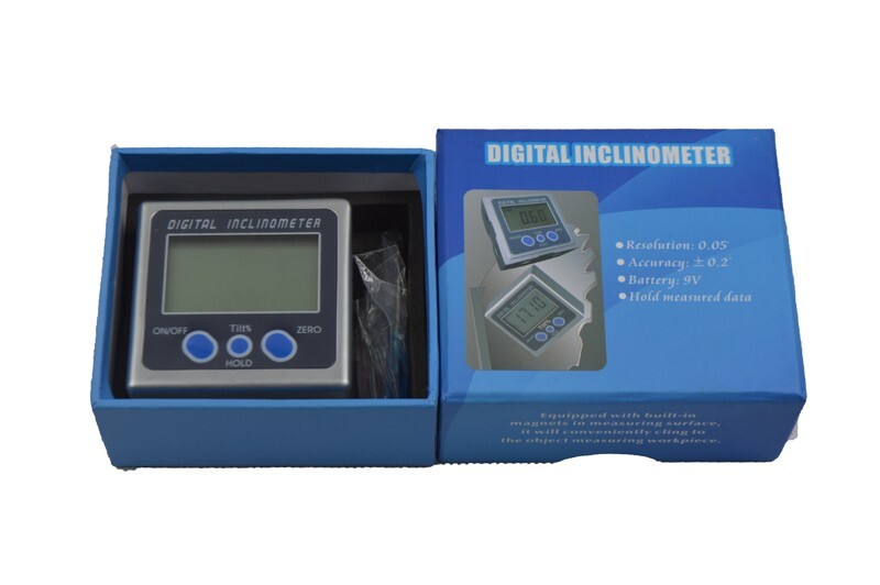 Digital Angle Protractor Inclinometer One Magnetic Side Magnetic  Metal Shell