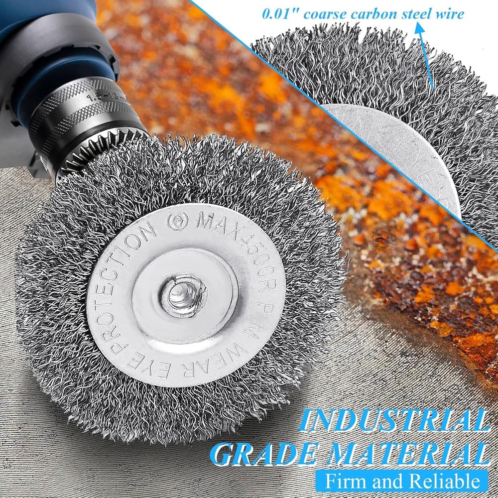 Supkiir 8 Pack 3inch Wire Wheel Brush for Drill, Drill with...