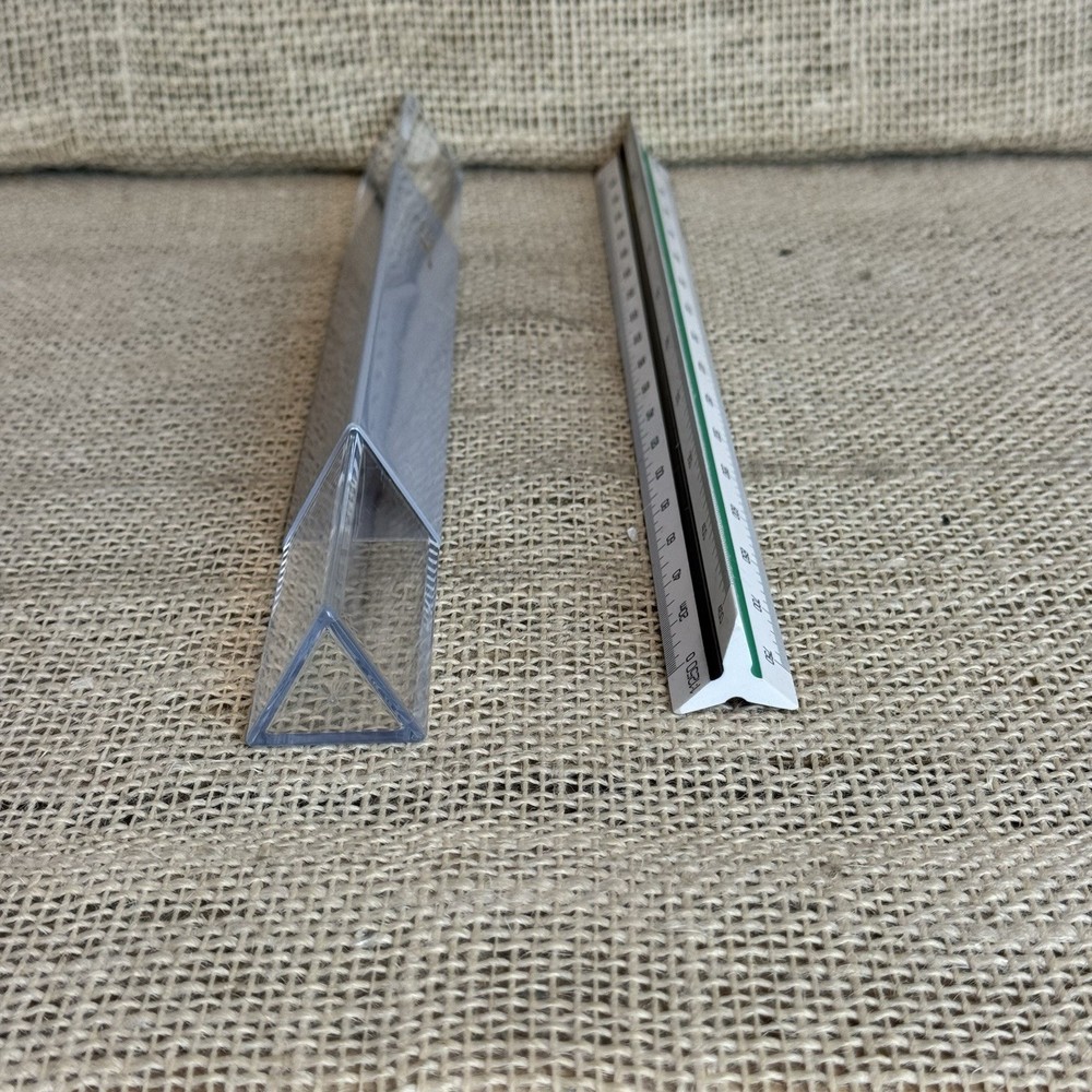 Linex 304 Triangular Graphics Engineering Drawing ruler in original case