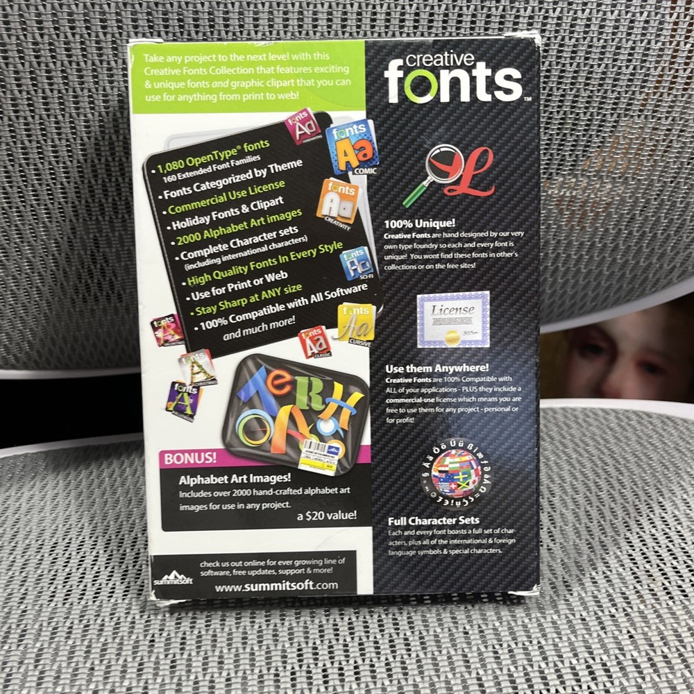 Creative Fonts Collection PC Software Summitsoft