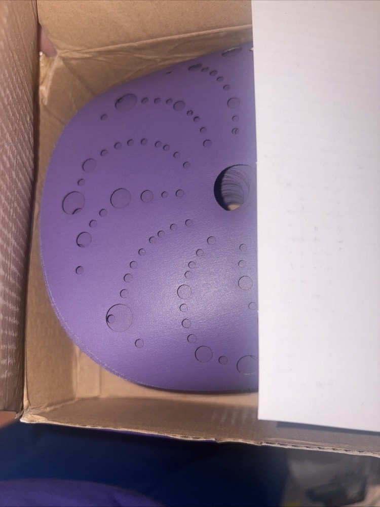 ULTRAGRIT Purple Sanding Disc 6" P600 Hook and Loop Multi Hole 50 Discs