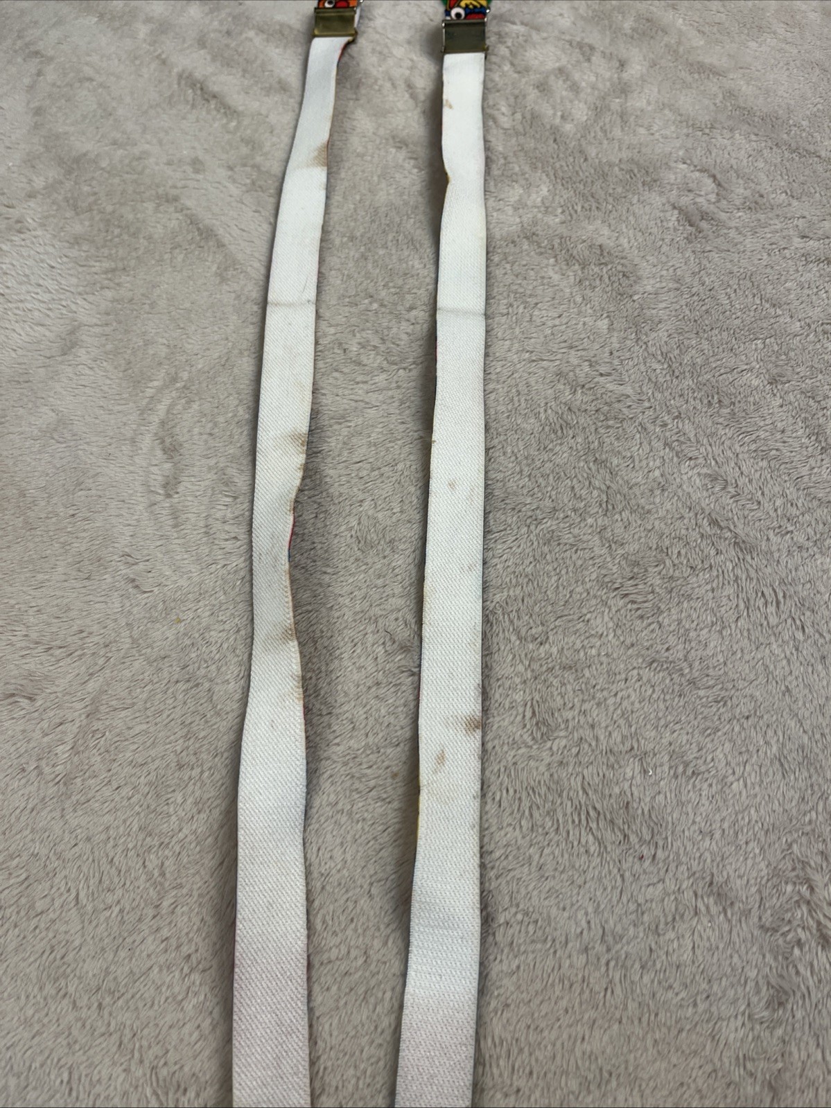 Vintage Sesame Street Big Bird Elastic Boys Adjustable Suspenders