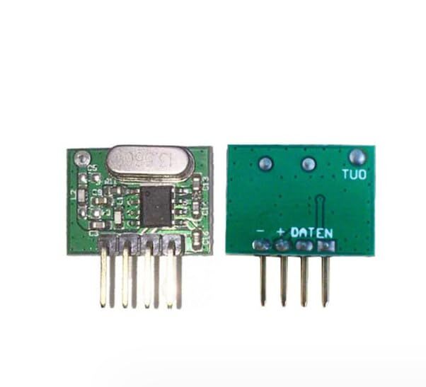 5 PCS 433mhz Wireless RF Transmitter and Receiver with Antenna Ask Remote Con...