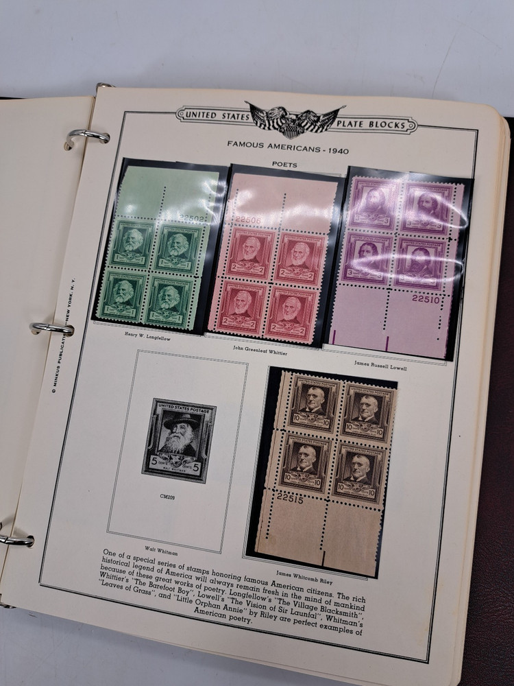 The American Plate Block Album Volume 2 1938-1968 Minkus (129 Plate Blocks)