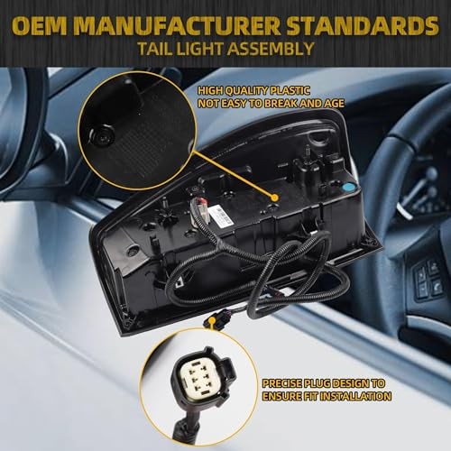 Tail Light Assembly Rear Lamp Compatible with Right Passenger Side LED Type