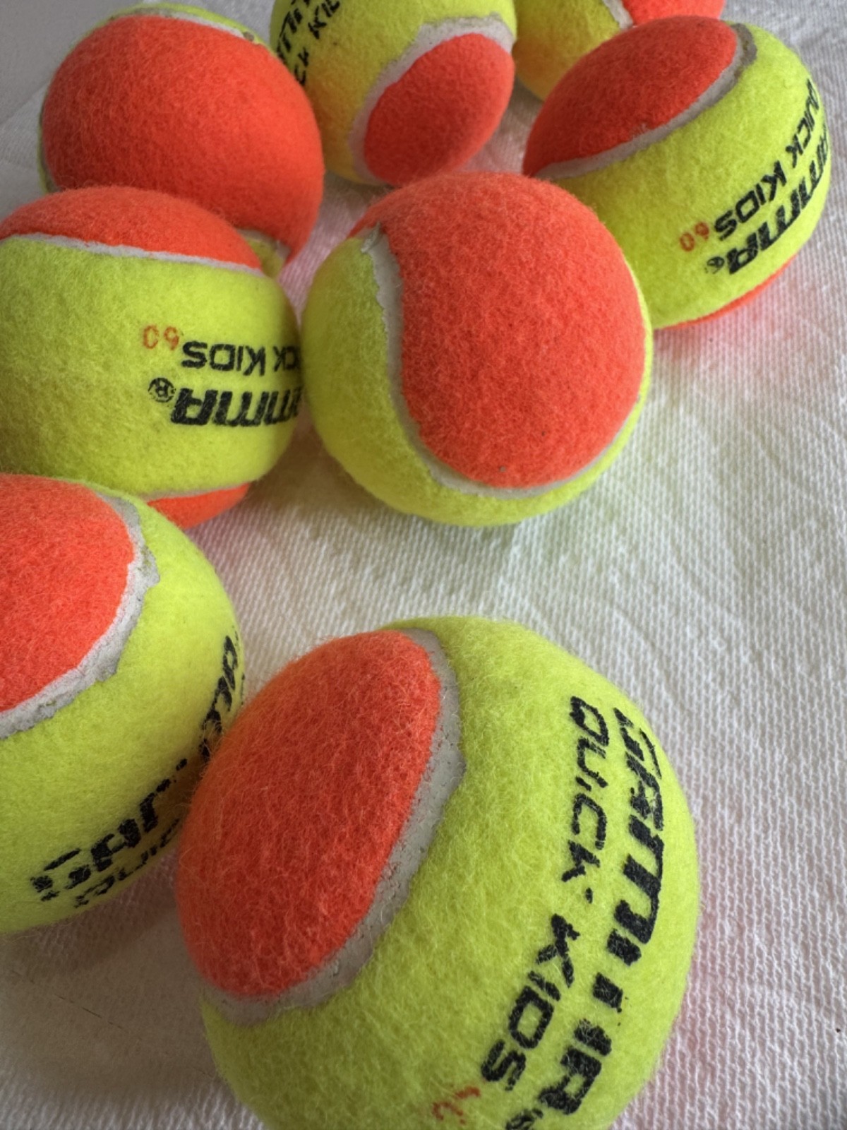 Gamma Quick Kids 36 Red & Yellow Tennis Balls Lot of 9 Low Compression NWOT