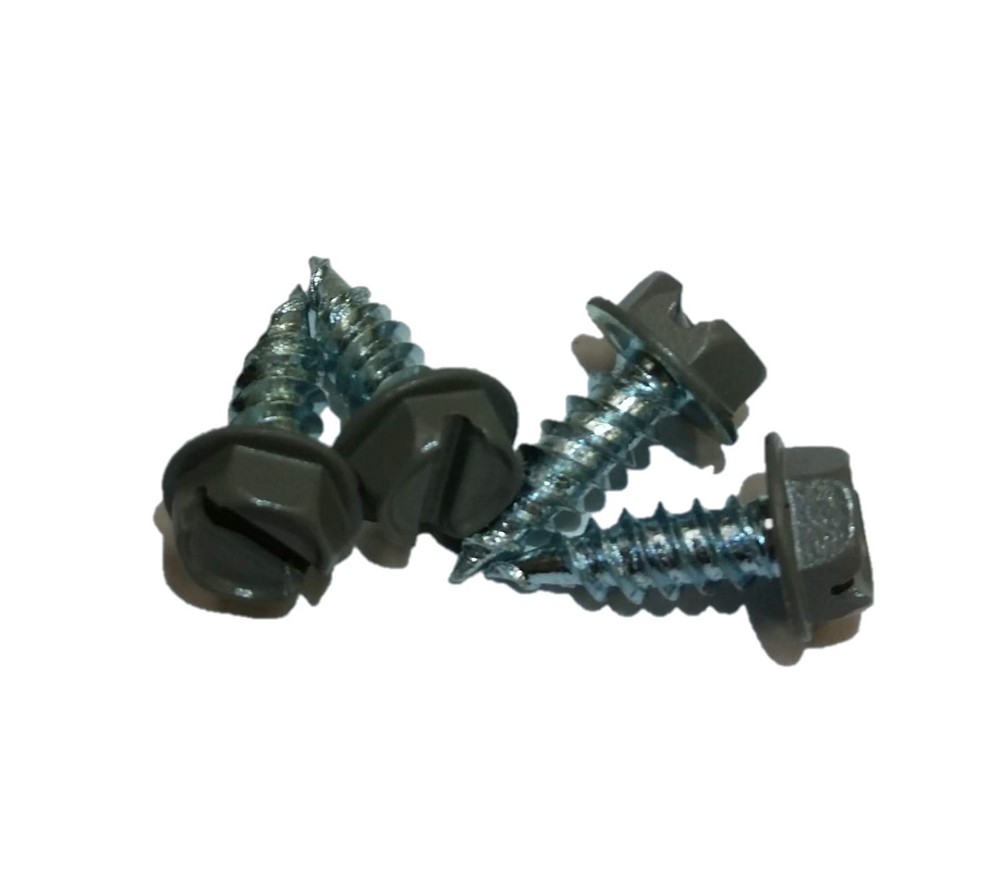 #8x1/2 Slotted Hex, Self Piercing Screw, Rain Gutter Zip Screws Qty:100