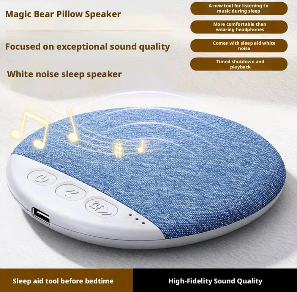 Under Pillow Speaker For Sleeping Bone Conduction Speaker With White Noise Timer