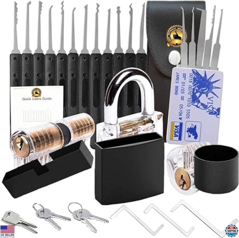 Waterproof Combination Picking Solid Brass Pick Kit Storage Lock Set Home