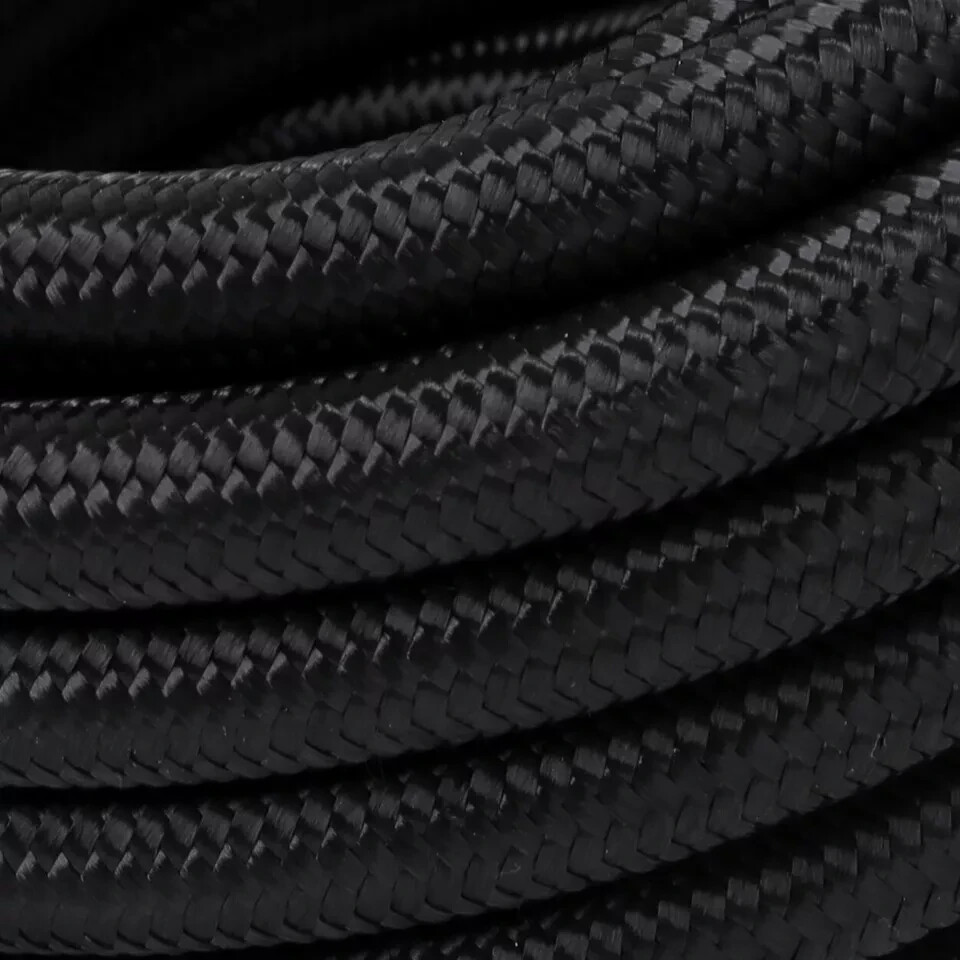 6AN 8AN 10AN 12AN Fuel Line Kit Nylon Braided Hose Fitting Kit CPE 10/20FT Black