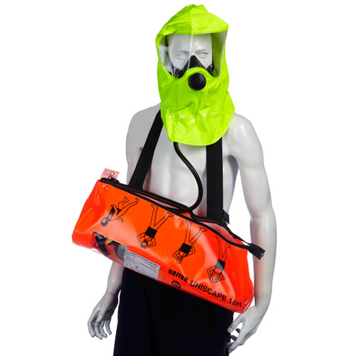 Unitor Uniscape 15H EEBD MSA Emergency Escape Breathing Device Tank Mask 104999