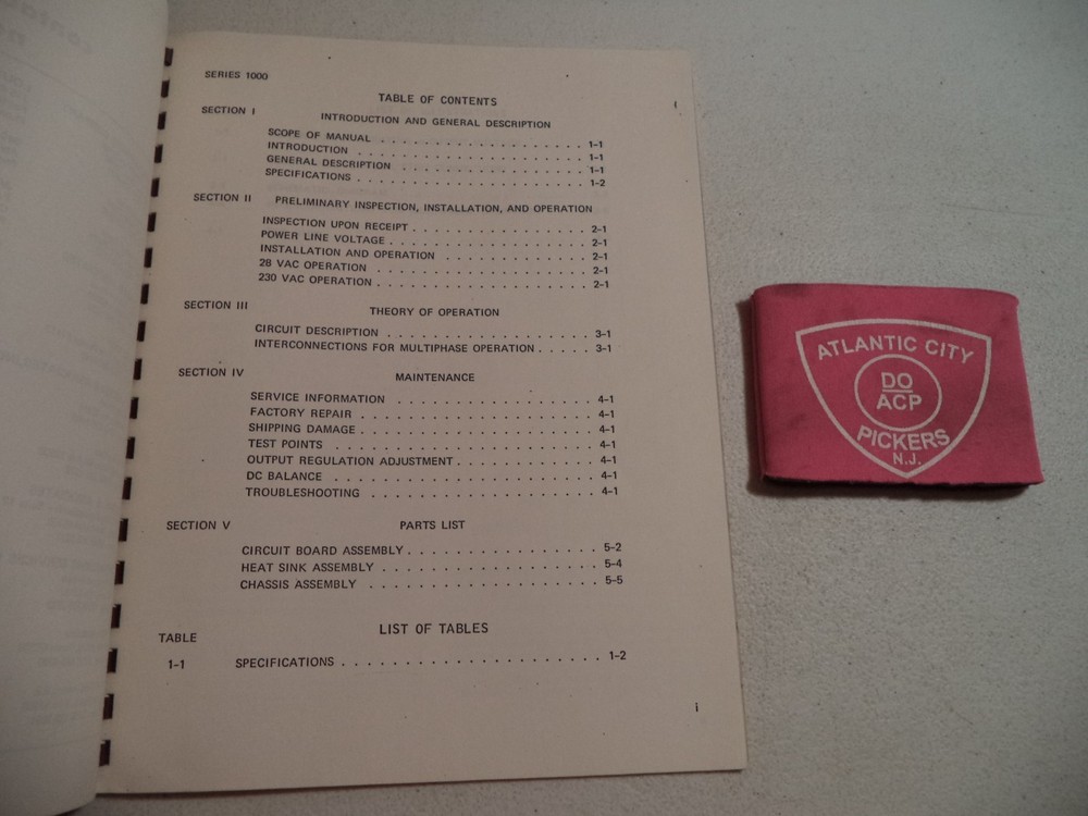 ELGAR SERIES 1000 POWER SOURCE INSTRUCTION MANUAL
