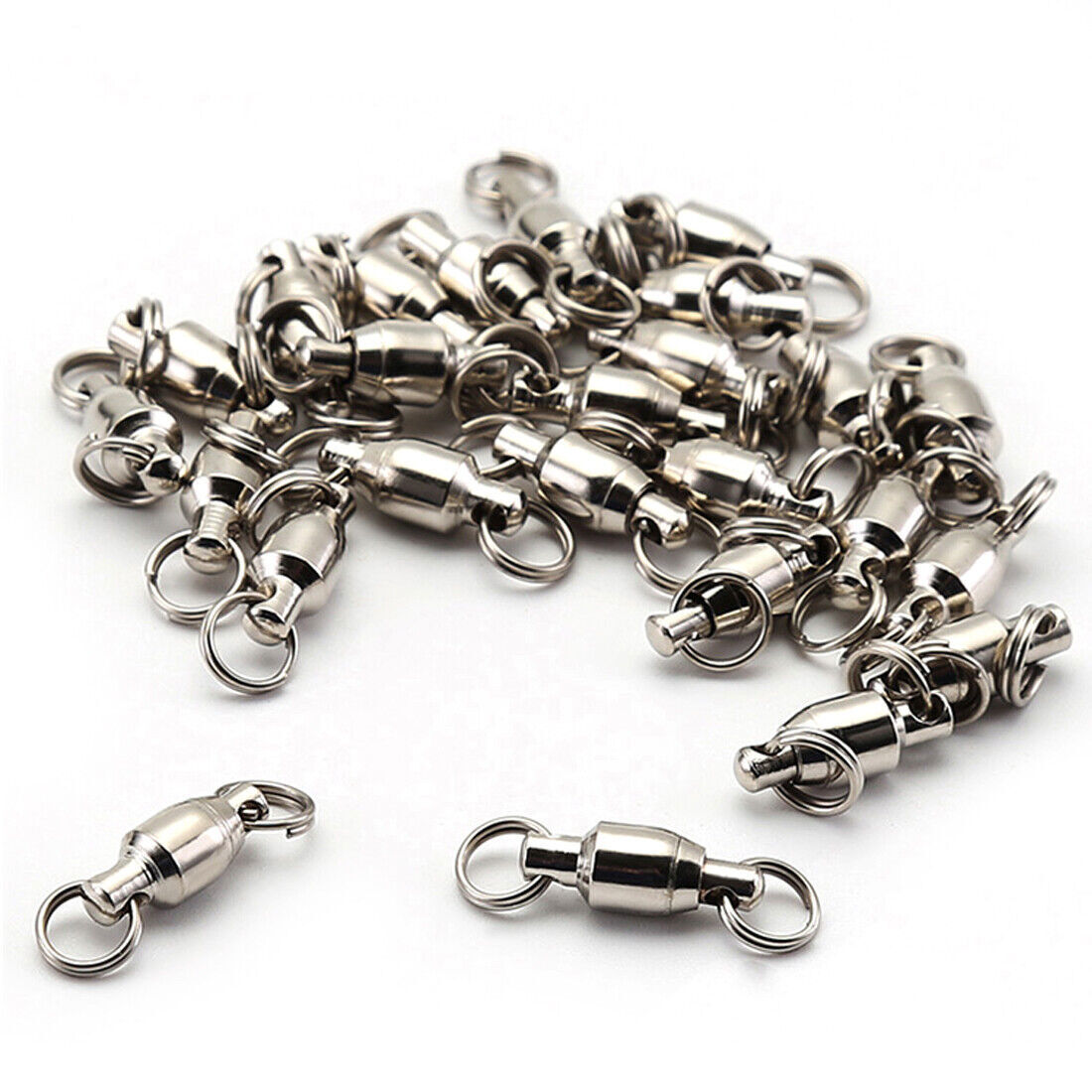 Ball Bearing Swivels Split Rings Sea Fishing Lot 0/1/2/3/4/5/6/7/8/10# Smooth