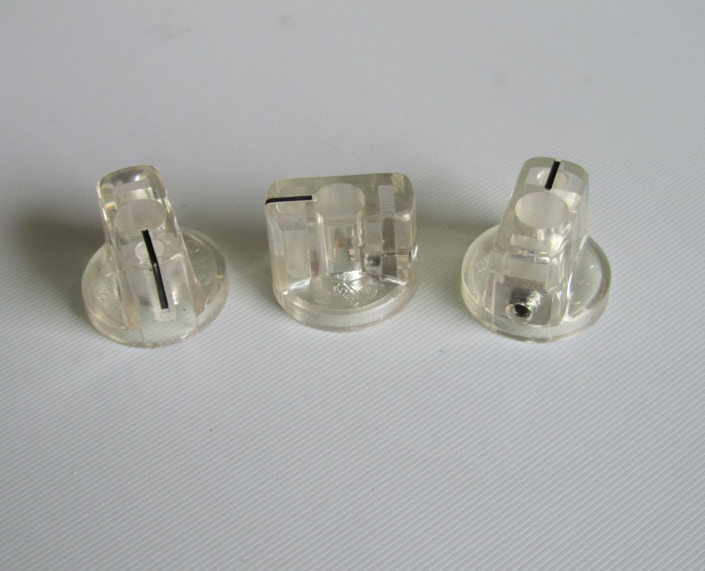 10x Guitar AMP Effect Pedal Knobs Davies 1510 Style Pointer Knob Set Screw Clear