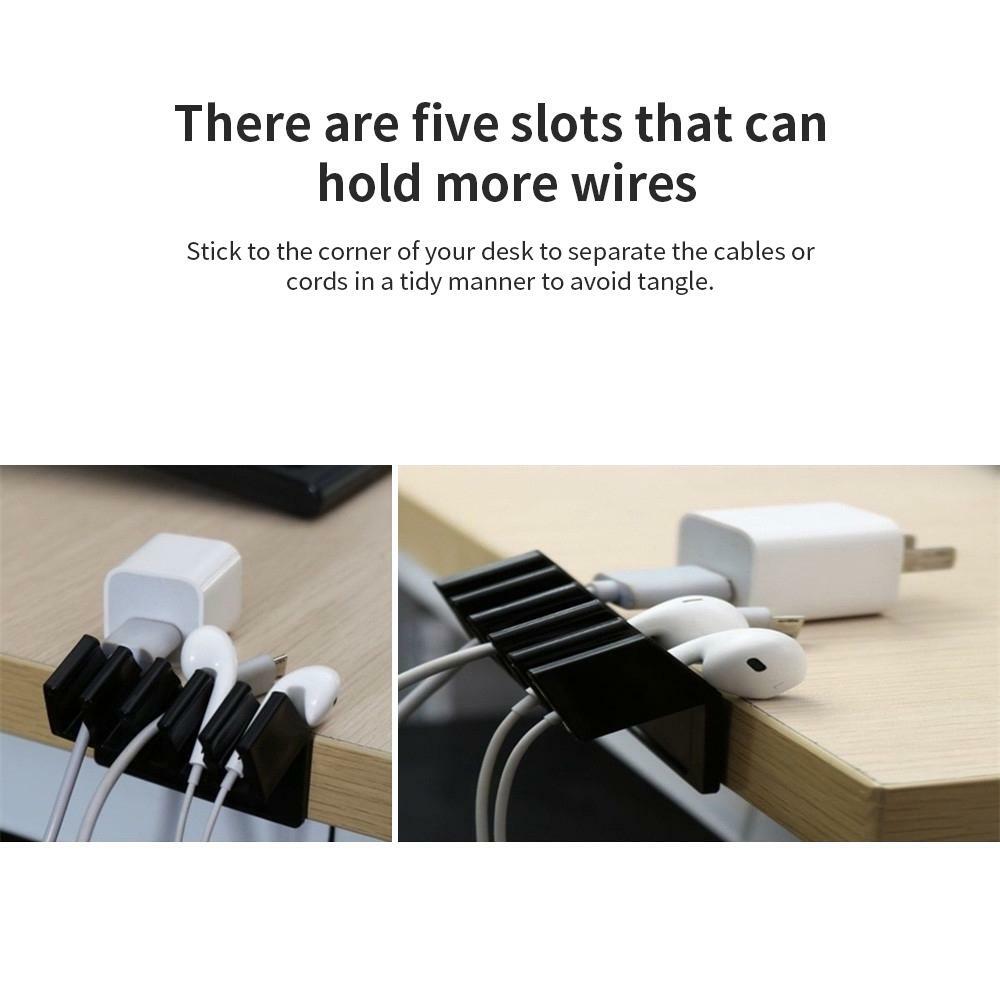 Cable Organizer 2 Pack Five Slot Plastic Wire Cable Separator Versatile
