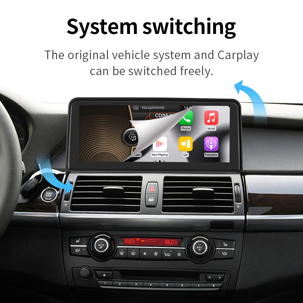 For BMW X5 E70 X6 E71 CIC 2011-2013 10.25'' Android Auto CarPlay Car TouchScreen