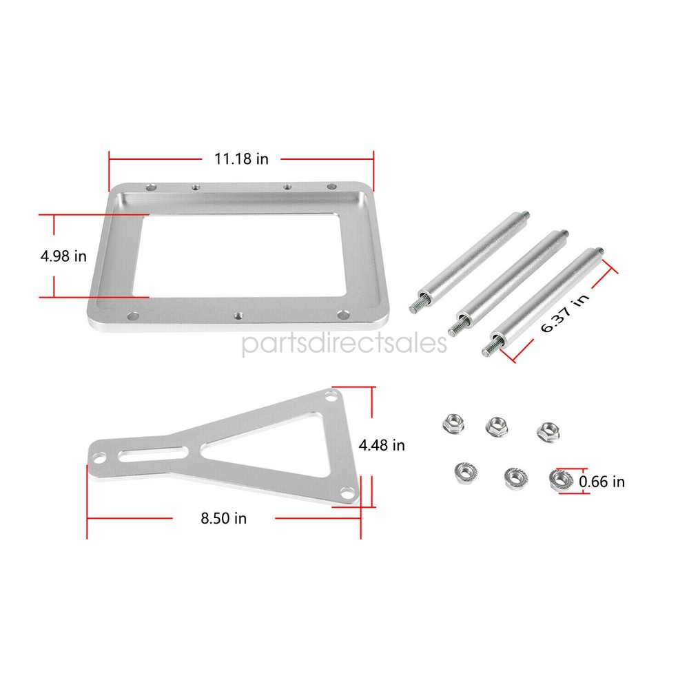 Universal Billet Battery Tray Hold Down Trunk Relocation Box 551181