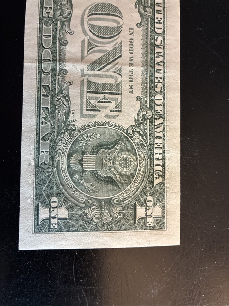 1974 $1 Dollar Bill-Cutting Error & Misaligned