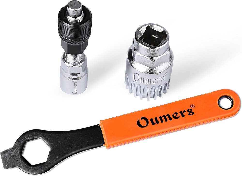 Durable Bike Crank Extractor Tool Kit with Adjustable Spanner for Easy Repairs