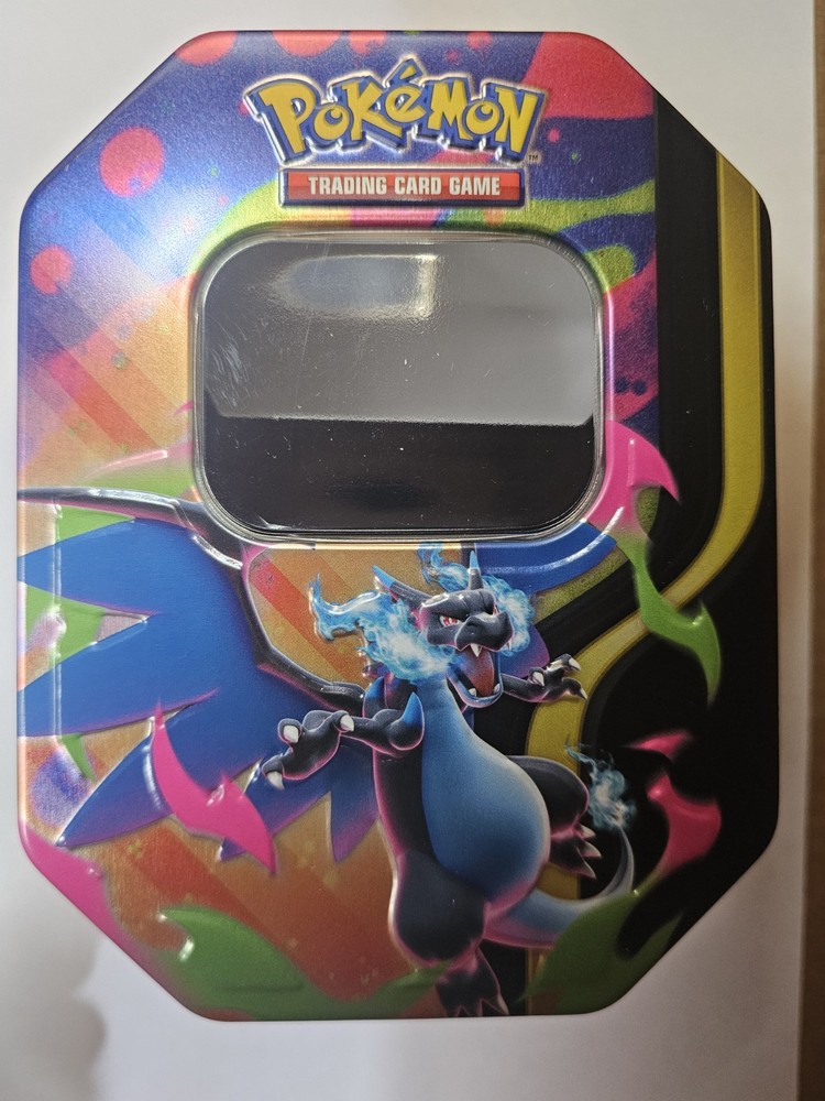 Pokemon TCG Mega Charizard X EX Empty Collector Tin Storage Case