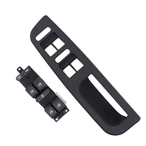 Power Window Master Control Switch and Black Panel Bezel Trim for VW Golf