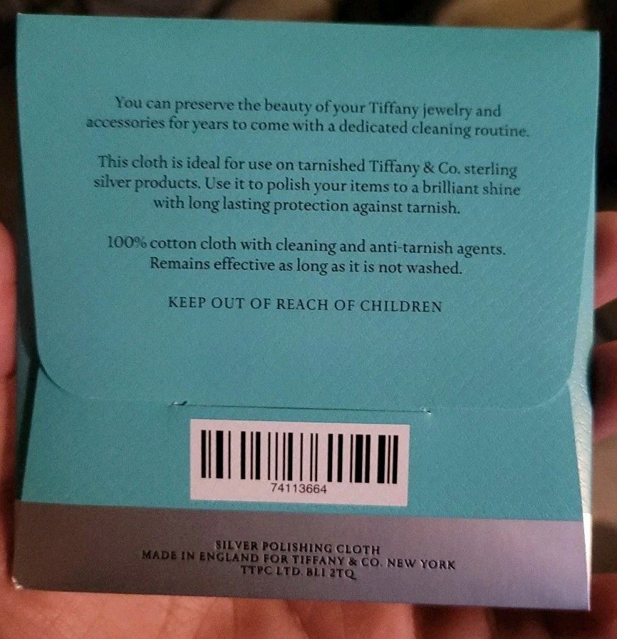 Tiffany Blue Polishing Cloth for Sterling Silver Anti-tarnish Tarnish Remover