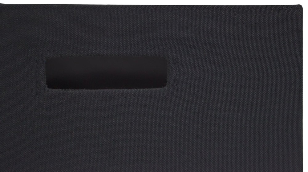 Better Homes & Gardens 2 Pack Half-Size Bin, Black Fabric Storage for Home Use