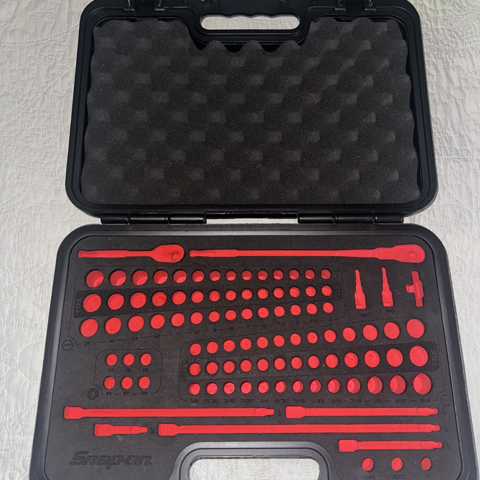 Snap-on Tools 1/4” Dr Metric SAE FDX Ratchet Storage CASE ONLY 1100TMPBFR