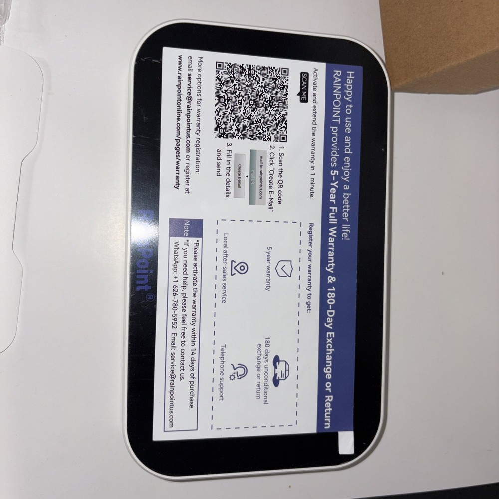 RAINPOINT 1-Zone WiFi Hose Timer, Smart Water Timer w/Water Usage/Soil Moisture