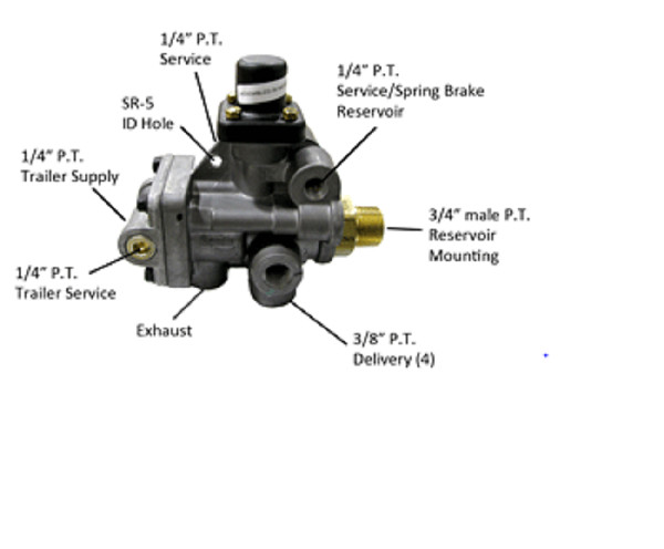 Genuine OEM Bendix K033221 -SR-5 Series Spring Brake Valve
