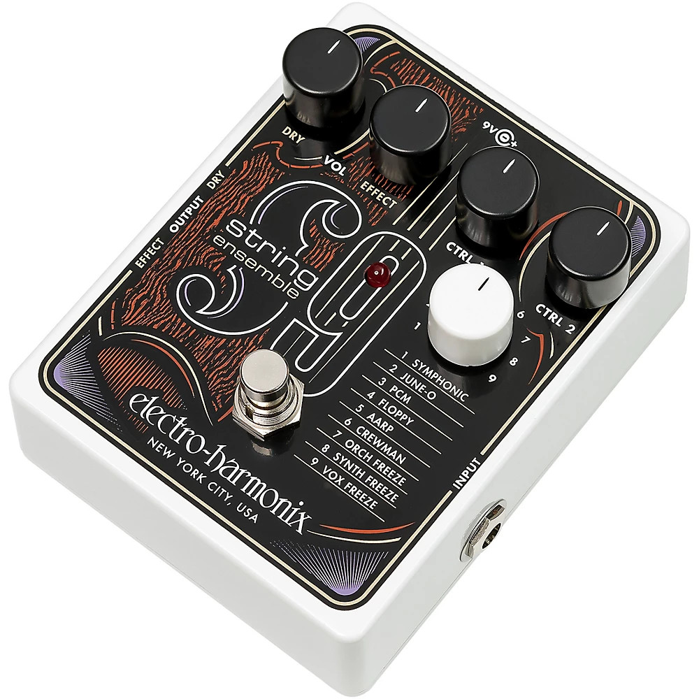 Electro-Harmonix STRING9 String Ensemble/Synthesizer Effects Pedal Black/White