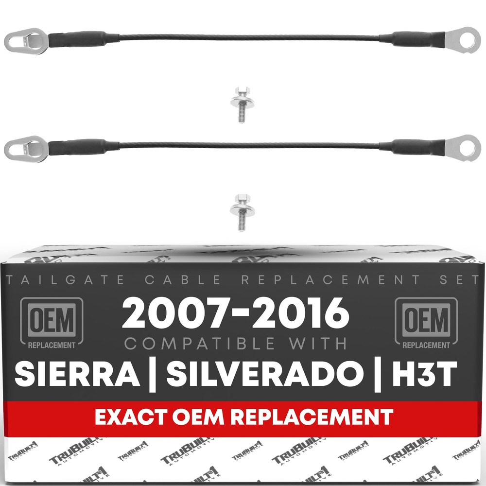 T1A Tailgate Cable Replacement Set- Rear Left & Right Side - Compatible with ...