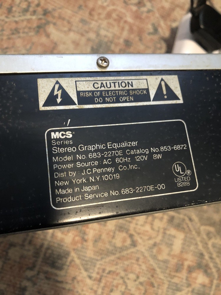MCS Series Stereo Graphic Equalizer #683-2255E Tested Working