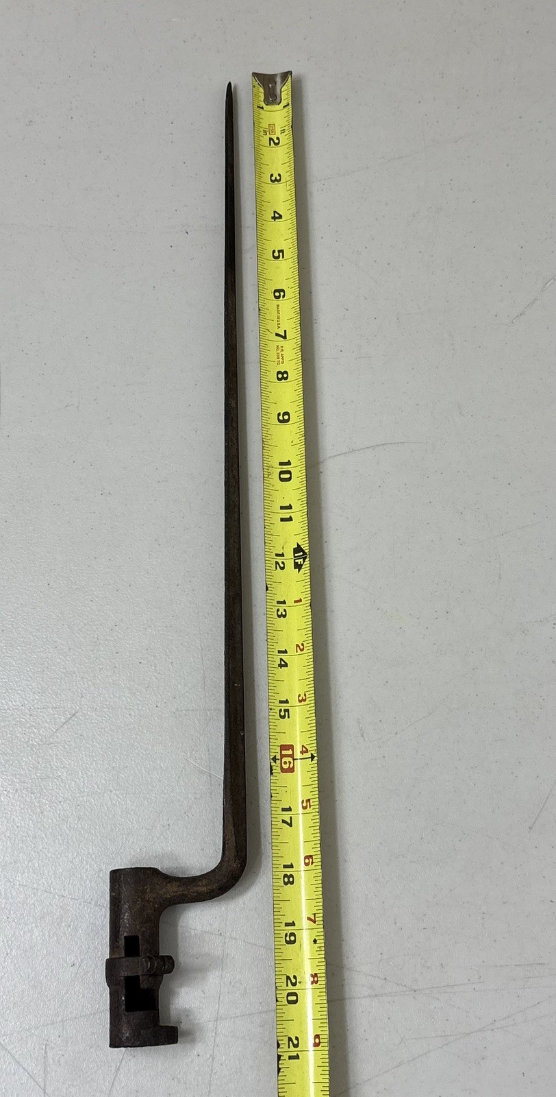 Antique Civil War US Socket Type Bayonet 18" Blade- Good condition