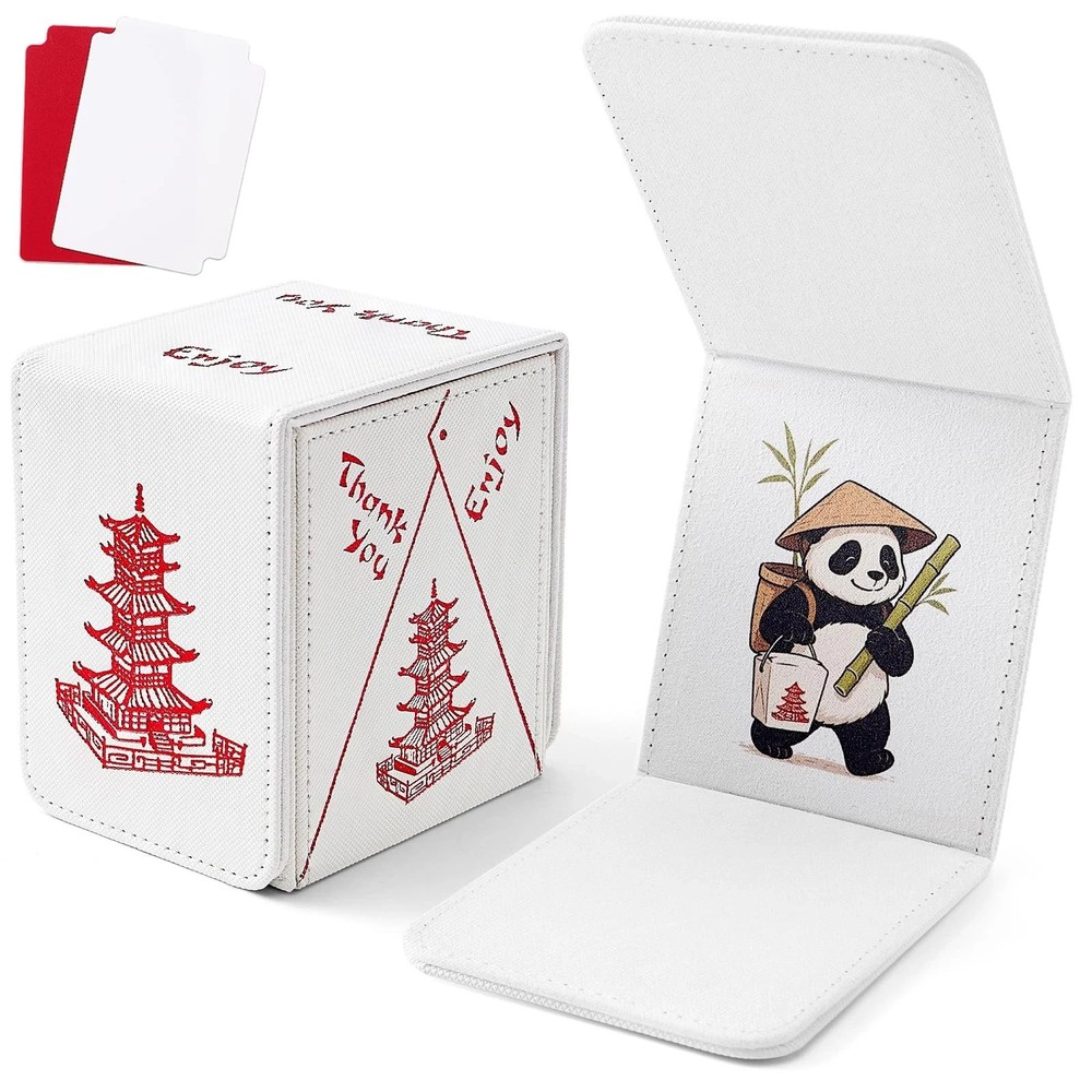 Venssu Chinese Takeout MTG Deck Box, Commander Deck Case Fits 100