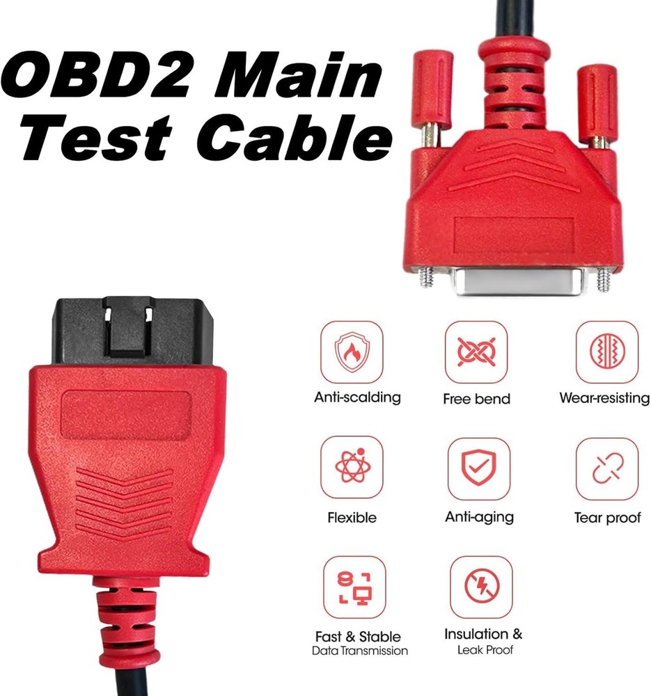 OBD2 II Main Test DB26 Cables for Diagnostic Scan Tools fits MaxiSys MS908PRO