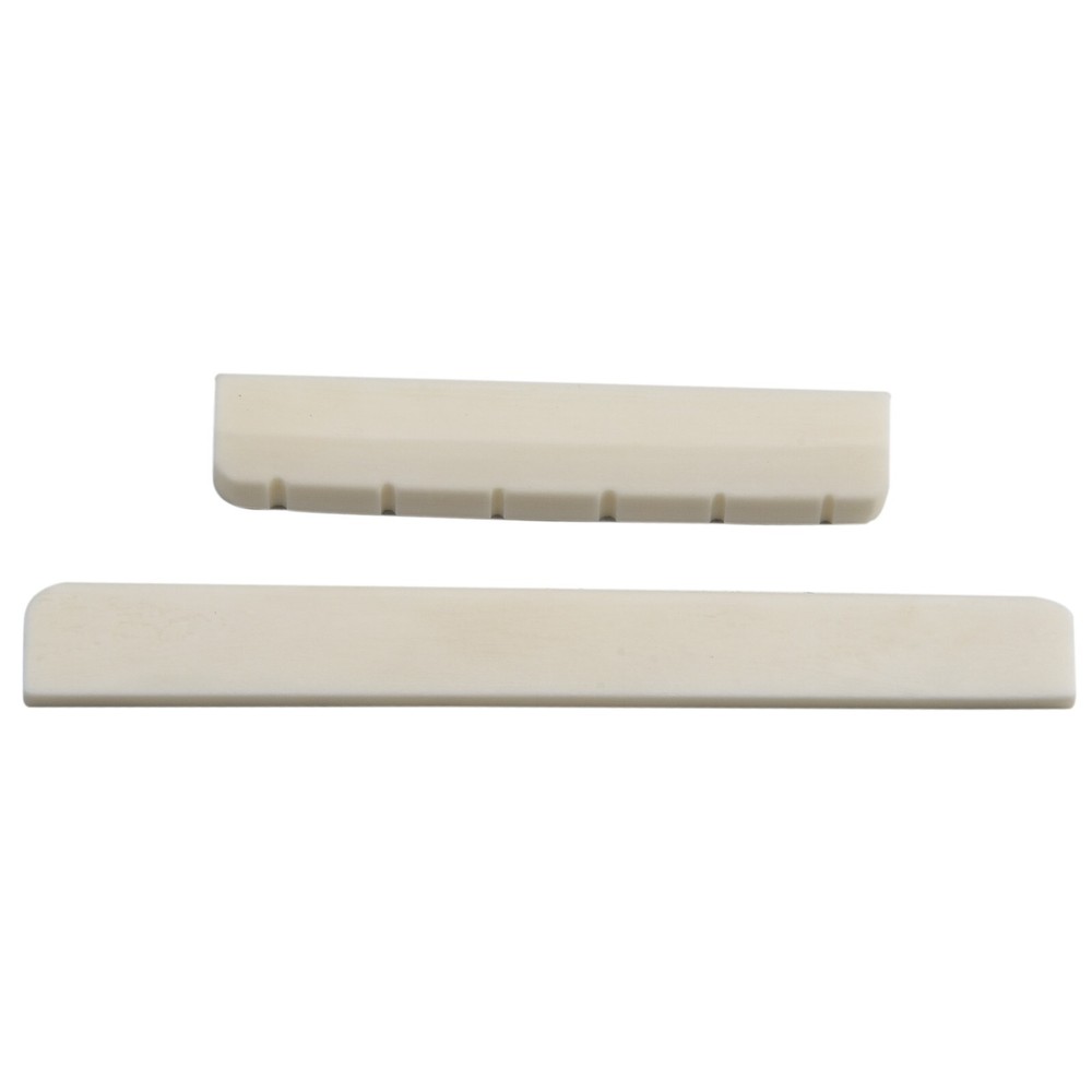 6 String Bone Classical Guitar Bridge Saddle and Nut Replacement Parts 80mm 52mm
