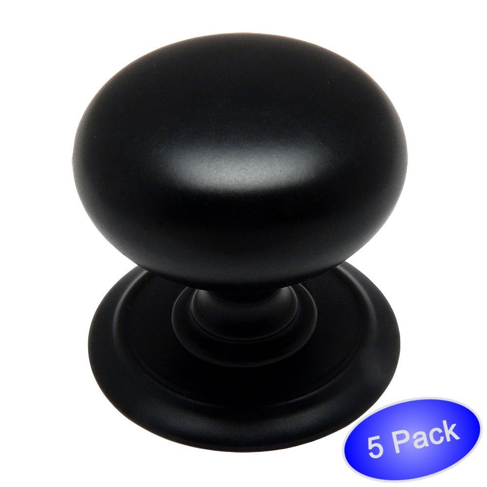 *5 Pack* Cosmas Cabinet Hardware Flat / Matte Black Knobs #6542FB