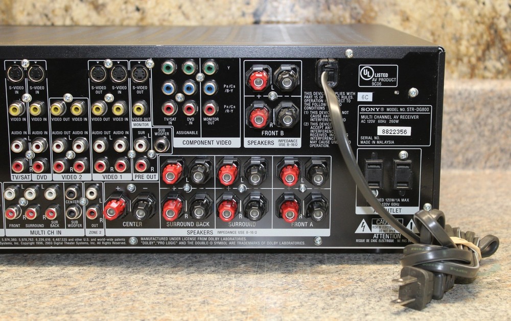 Sony STR-DG800 Multi Channel AV Receiver