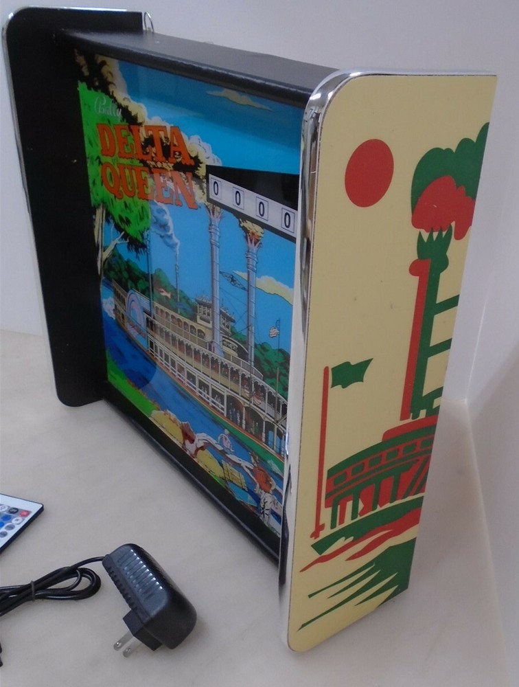 Bally Delta Queen Pinball Head LED Display light box