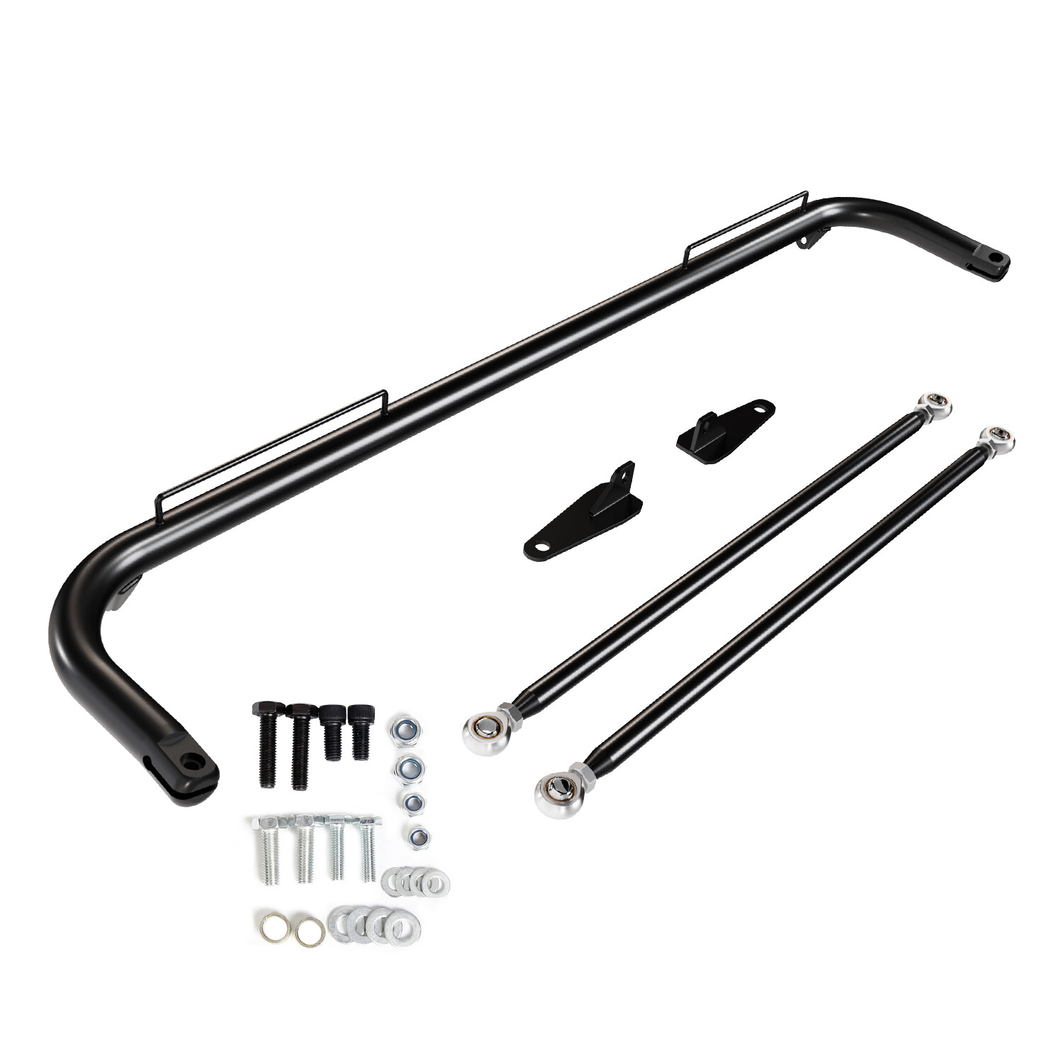 49" Black Universal Stainless Steel Racing Safety Seat Belt Roll Harness Bar Rod