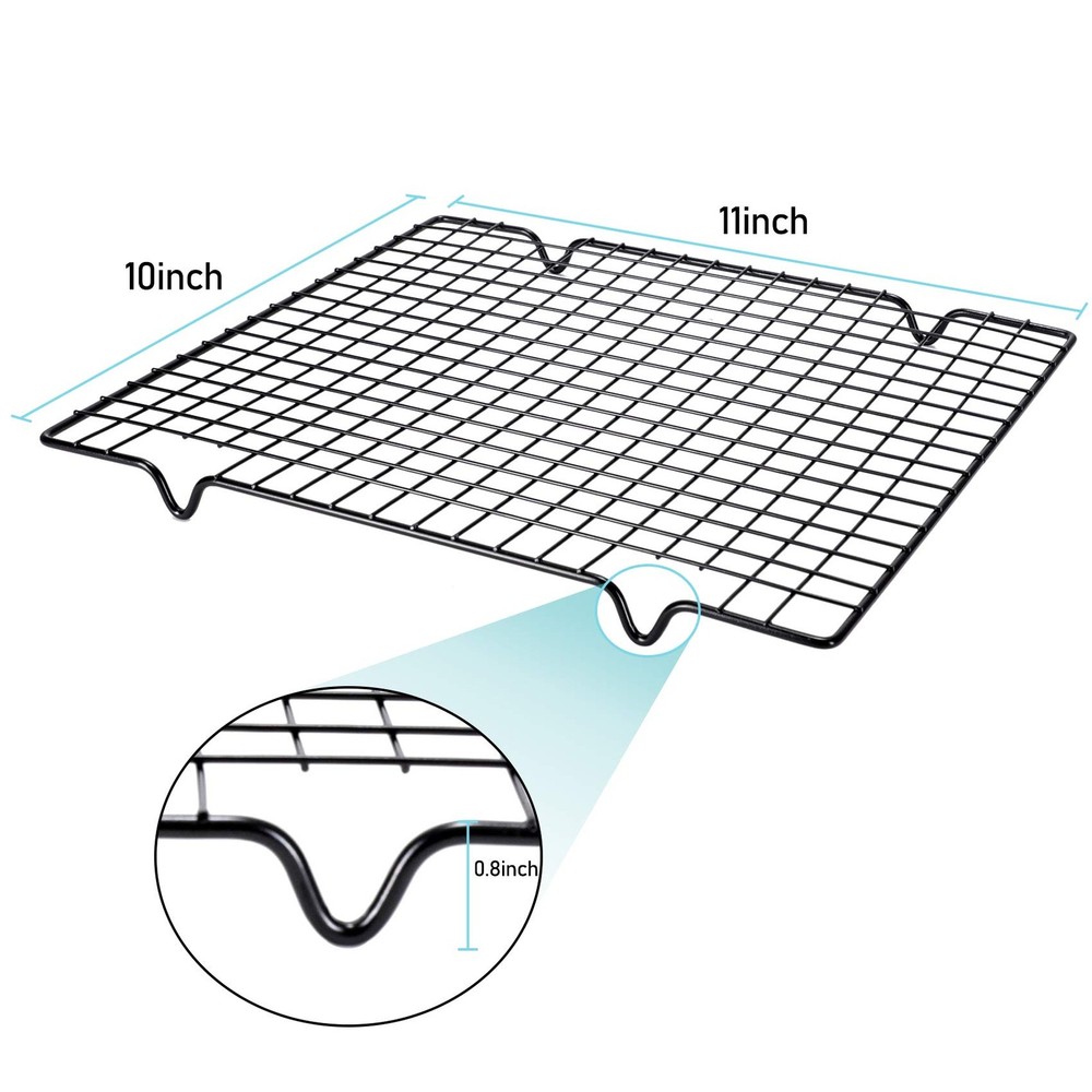 Lamoutor 2Pcs Metal Kitchen Baking Cooling Rack Square Wire Cooling Rack for ...