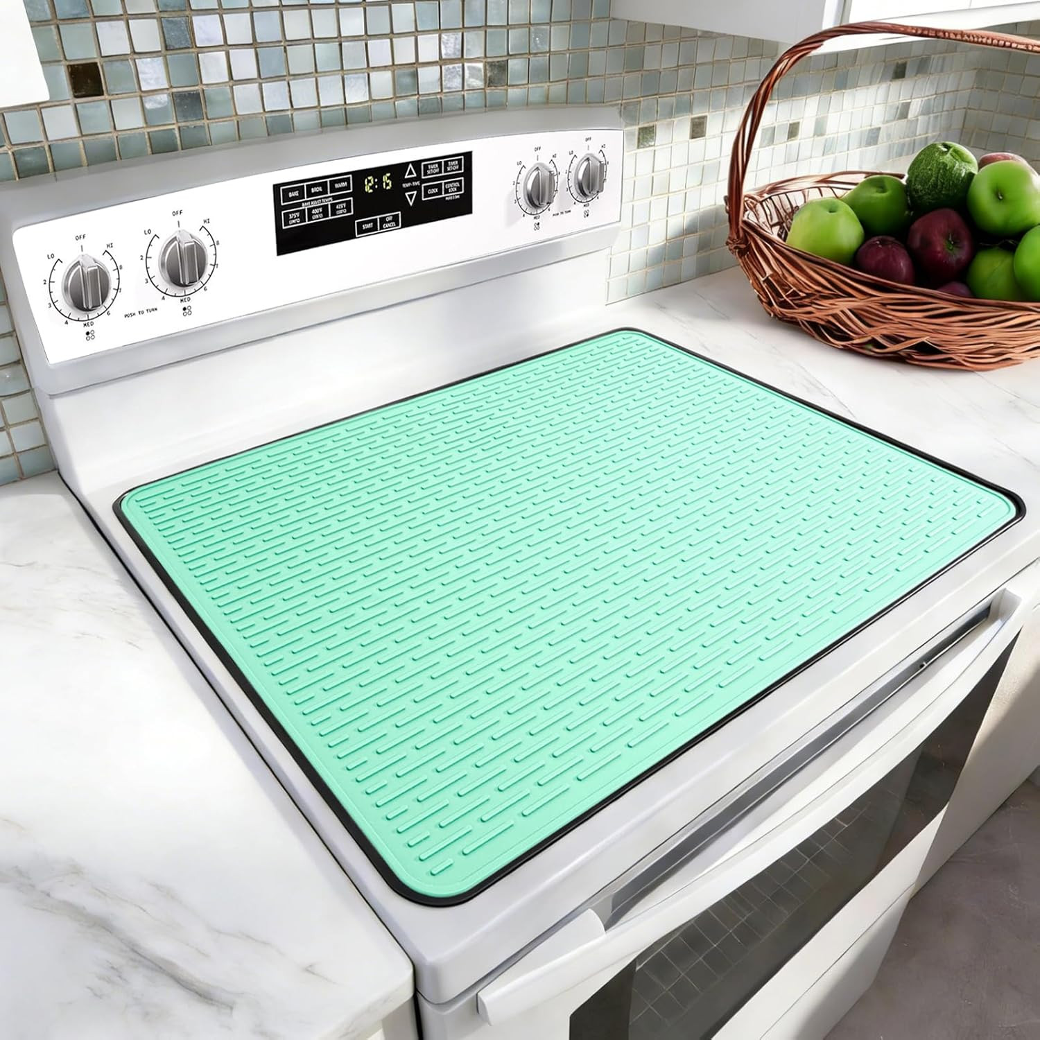 Stove Top Cover for Electric Stove - Silicone Stove Mat for Glass Top Stove, Gla