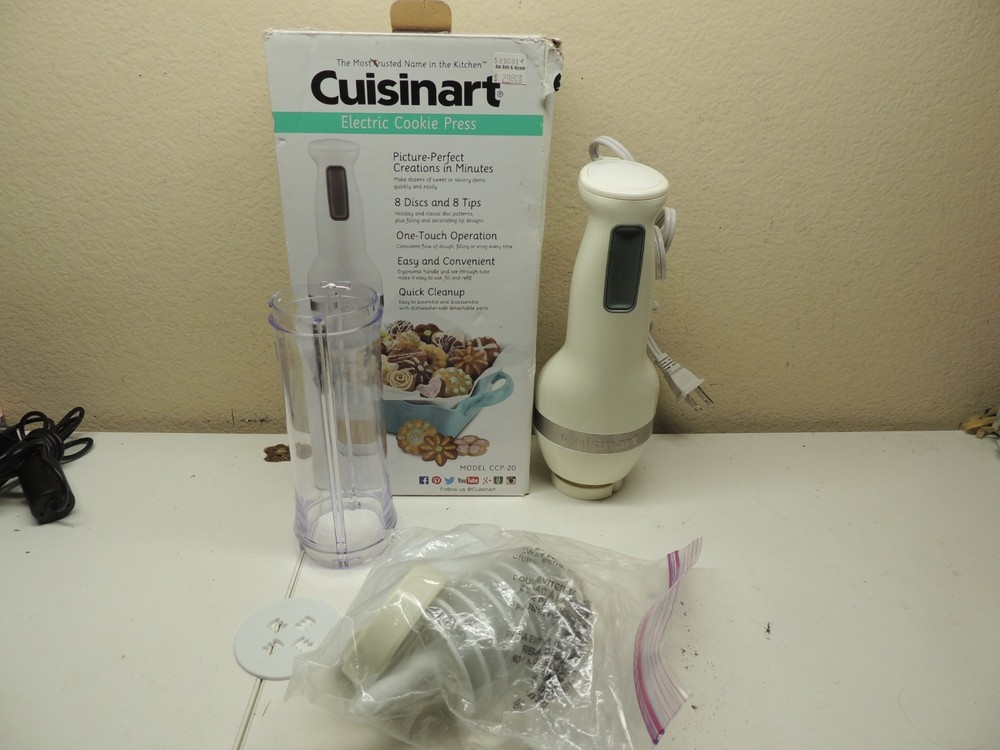 Cuisinart Electric Cookie Press CCP-20 8 Discs 8 Tips COMPLETE