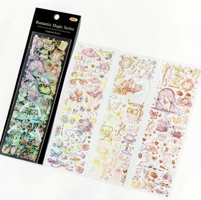 3 Sheet Pack- “Appointment”  Romantic Magic Stickers- Uncut, Scrapbook, DIY